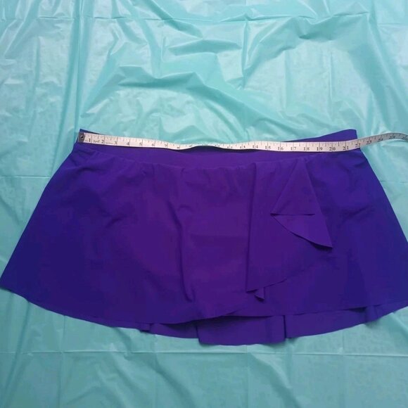 Profile Swim Skirt 24W Built in Panty 3x Plus Size Swim Bottoms Purple/Blue - Picture 4 of 9